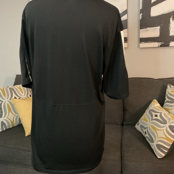 Nike Dri Fit Polo Shirt Mens Size Large Short Sleeve Casual Black White - Picture 8 of 9